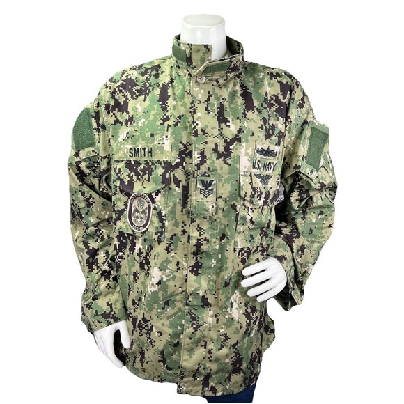 US Navy Working Uniform Type III Shirt Mens XL Camo Ripstop - Picture 1 of 8
